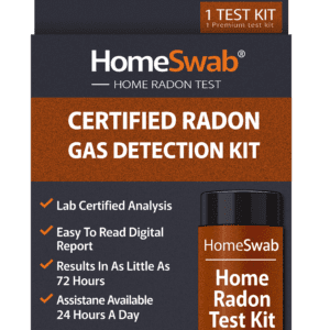 Radon Home Test Kit, Home radon gas detection test kit.